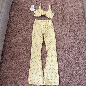 Happy Camp3r Yellow bow Two-Piece Set